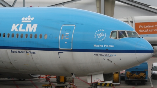 Eine Boing 777 der KLM.