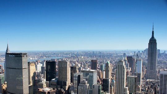 Blick auf Midtown und das Empire State Building.